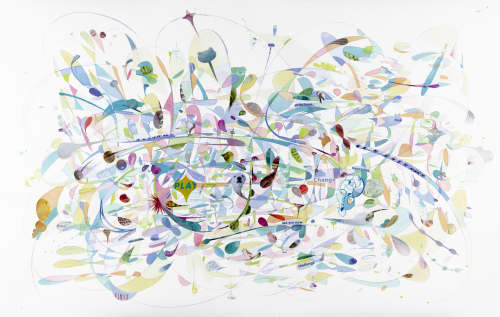 Lambie | Oil And Acrylic Painting in Paintings by Aurora Robson. Item composed of canvas and glass