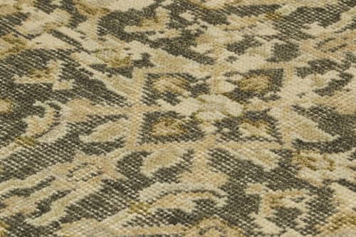 Rug & Kilim’s Distressed Rug in Beige-Brown with Herati | Area Rug in Rugs by Rug and Kilim. Item composed of wool
