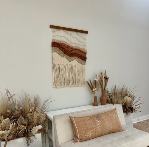Desert Sands no. 1 | Tapestry in Wall Hangings by Sarah Lawrence | LAB MPLS in Minneapolis. Item composed of maple wood and cotton in boho or eclectic & maximalism style