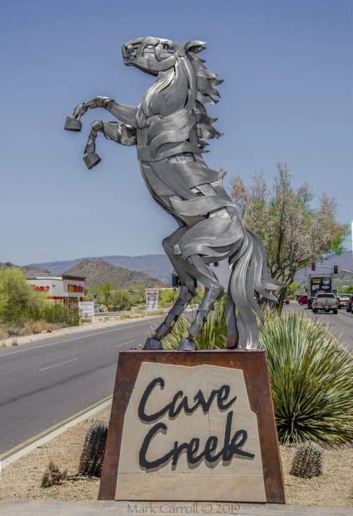 Cave Creek Monument | Public Sculptures by The Sculpture Studio LLCc. Item composed of metal