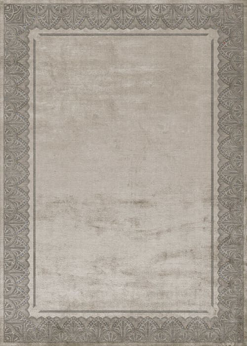 Rug Savoy Smoky Grey handknotted luxury traditional by Atelier Tapis