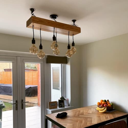 Chandelier | Chandeliers by MooBoo Home. Item made of wood & glass
