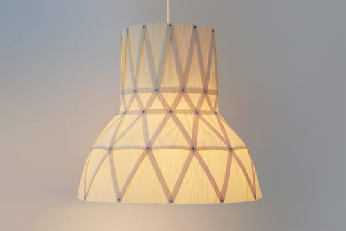 Wood Veneer Light Open 55 | Pendants by ADAMLAMP | Hungexpo B épület in Budapest. Item made of maple wood works with minimalism & japandi style