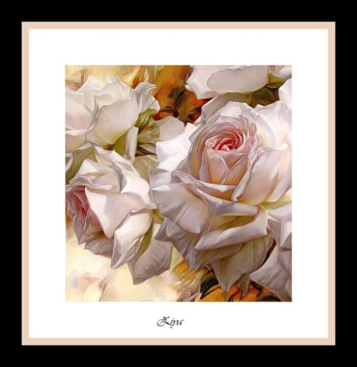 Abstract Art, Wall Design, Flowers (2022) | Digital Art in Art & Wall Decor by Ziya Tatar. Item composed of canvas and metal