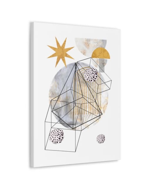 Geometric Art Canvas Framed 18”x24” | Prints in Paintings by Fabienne Dougé