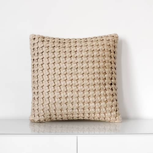 Square Knot Weave Cushion Cover | Pillows by Kubo. Item made of fiber