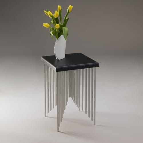Pyramid | Side Table in Tables by Carol Jackson Furniture. Item composed of wood and aluminum in contemporary or japandi style