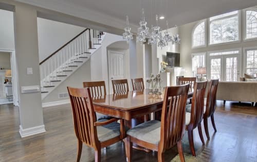 Floating Candelabra Chandelier by Prestige Chandelier | Chandeliers by Custom Lighting by Prestige Chandelier. Item made of glass