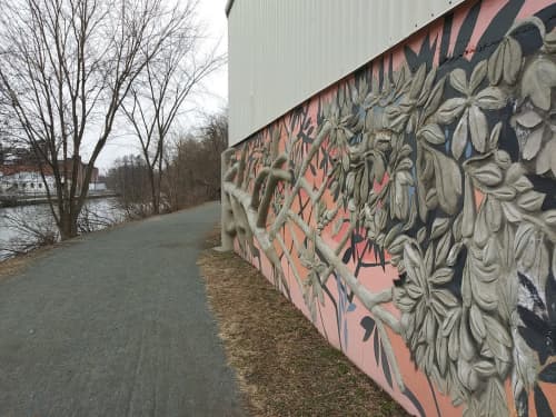 Concrete Tree | Street Murals by Paul Santoleri | Manayunk Canal Towpath in Philadelphia. Item made of synthetic