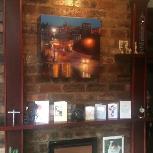 “Love Edinburgh” Painting | Oil And Acrylic Painting in Paintings by Lesley Anne Derks. Item made of synthetic