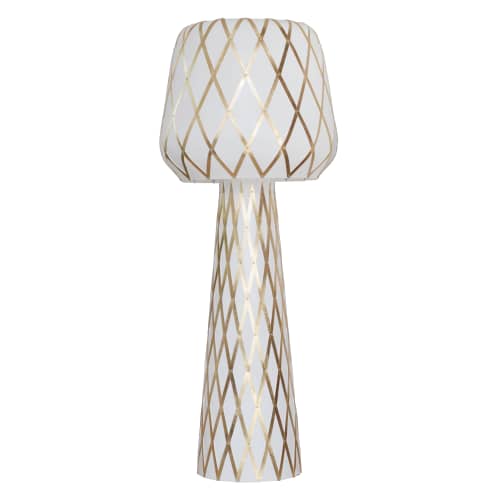 Diamond Grid Floor Light Gold 160 | Floor Lamp in Lamps by ADAMLAMP. Item composed of synthetic compatible with mid century modern and contemporary style