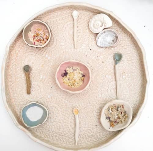 Moon Tray | Serving Tray in Serveware by Smooth Ceramics. Item made of stoneware