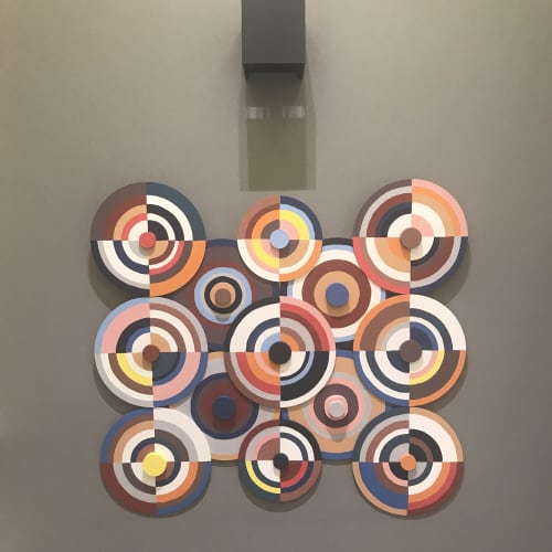 Panno "Irene". 60 x 60 cm wooden panels, acrylic paint | Wall Sculpture in Wall Hangings by Marina Astakhova. Item made of wood with synthetic