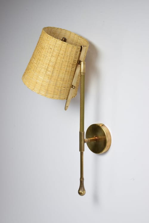 Ancora W2 | Sconces by Jonathan Amar Studio | Spirit Gallery in Salé. Item made of wood with brass