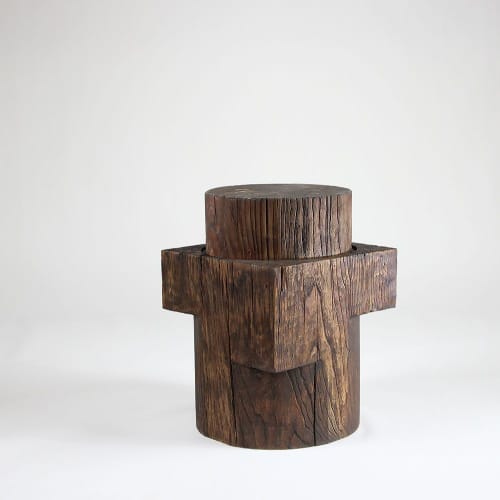 Brutus Urban Wood Side Table | Tables by Pfeifer Studio. Item made of wood compatible with minimalism and contemporary style