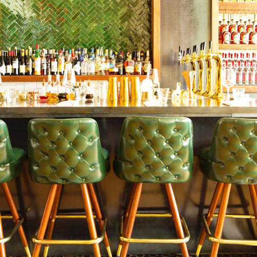 Tufted Bar Stools - Model 7028 | Chairs by Richardson Seating Corporation | Maison Pickle in New York