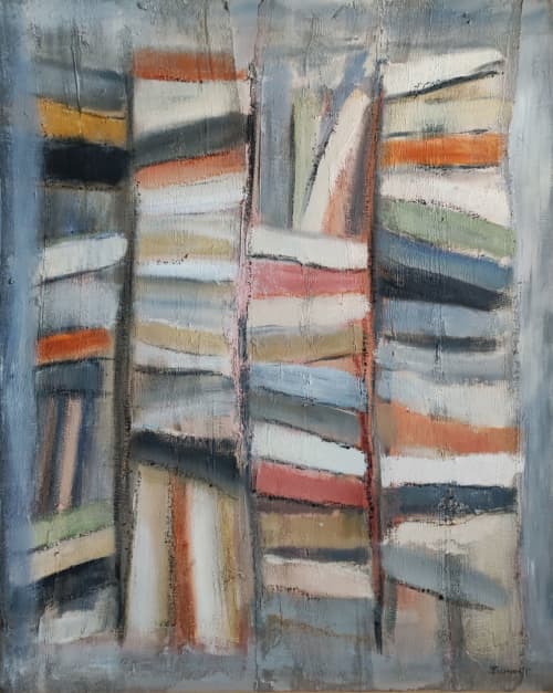 Romans | Oil And Acrylic Painting in Paintings by Sophie DUMONT.. Item made of canvas works with minimalism & contemporary style