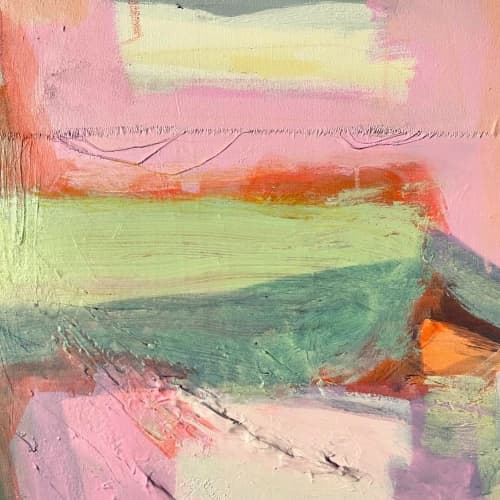 Towel Dry | Collage in Paintings by Lizzie DiSilvestro. Item made of canvas works with contemporary & modern style