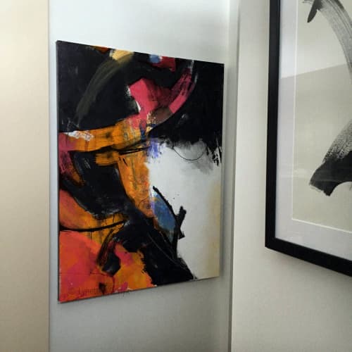 Pink Passion | Oil And Acrylic Painting in Paintings by Lynette Melnyk. Item made of canvas