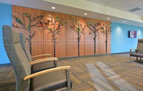 "Healing Forest" | Public Sculptures by Chris Nordin Studios | U Of M 23 Hour Hospital in Brighton