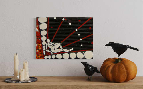 Resting on the Universe | Wall Sculpture in Wall Hangings by Gila Mosaics Studio. Item composed of ceramic in boho or contemporary style