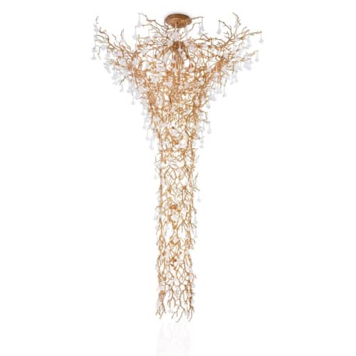 KA1917 CORAL FUNNEL | Chandeliers by alanmizrahilighting | New York in New York. Item made of brass with glass