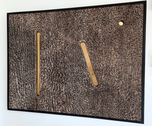 Magnetic Fields | Engraving in Art & Wall Decor by Heliconia Design. Item composed of wood in boho or contemporary style