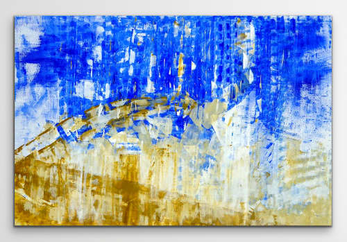 Pebble Beach | 63x42 | Large Fine Art For Sale | Oil And Acrylic Painting in Paintings by Jacob von Sternberg Large Abstracts. Item composed of canvas & synthetic
