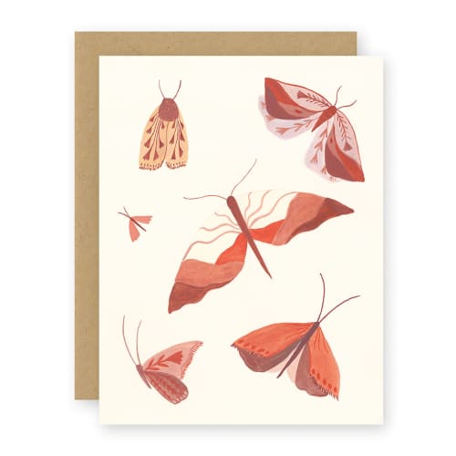 Moths Card | Gift Cards by Elana Gabrielle. Item composed of paper