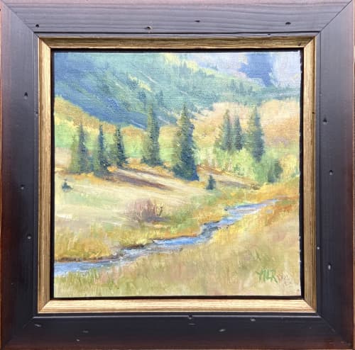 Autumn Valley | Oil And Acrylic Painting in Paintings by Nancy Romanovsky. Item composed of canvas in rustic or traditional style