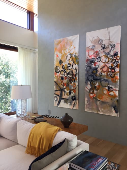 "Running Through" | Oil And Acrylic Painting in Paintings by Caroline Wright. Item made of canvas