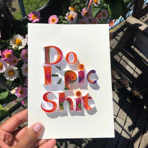 Phrase | Wall Sculpture in Wall Hangings by Mira's Craft. Item composed of paper