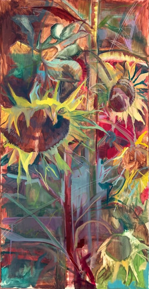 Summer Sunflowers | Oil And Acrylic Painting in Paintings by Tiffany Lippincott Art