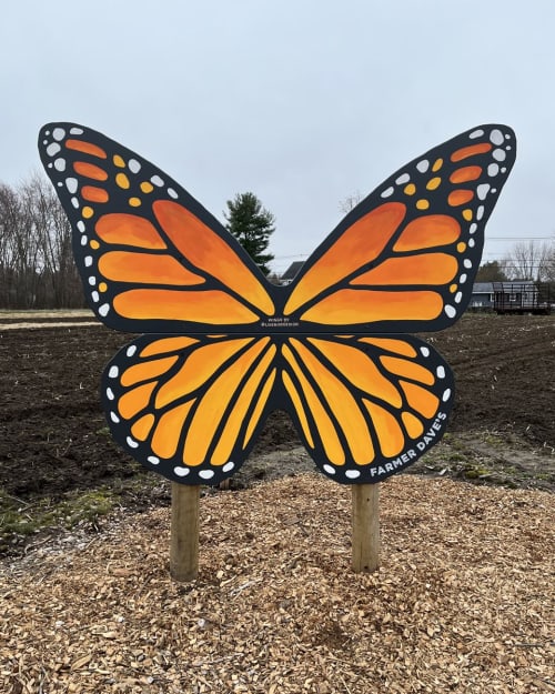 Butterfly Wings Mural | Street Murals by Amanda Beard Garcia | Farmer Dave's Farm Stand in Dracut. Item compatible with country & farmhouse style