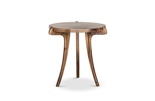 Wood Sabre-Leg Side Table from Costantini, Uccello | Tables by Costantini Design. Item composed of wood