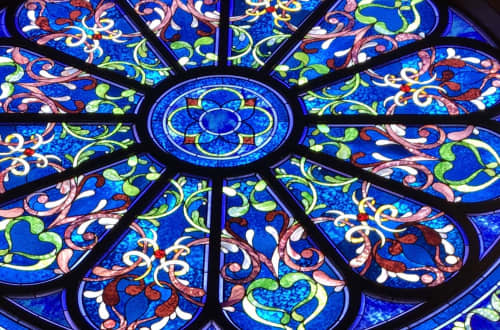 First United Methodist Church | Sculptures by Soda Ash & Sand | First United Methodist Church in Robinson. Item made of glass