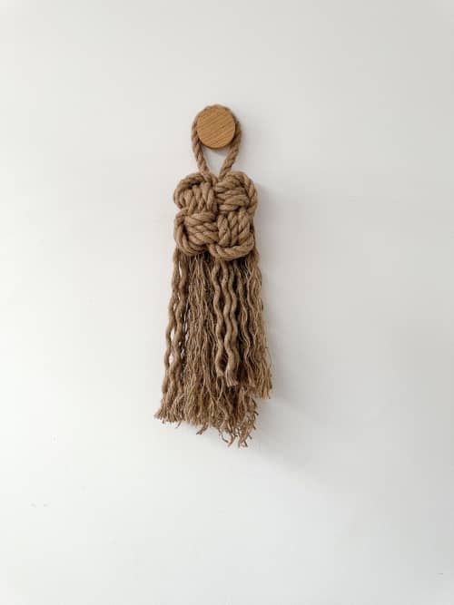 KNOT 004 | Rope Sculpture Wall Hanging | Wall Sculpture in Wall Hangings by Ana Salazar Atelier. Item made of oak wood & fiber compatible with country & farmhouse and japandi style