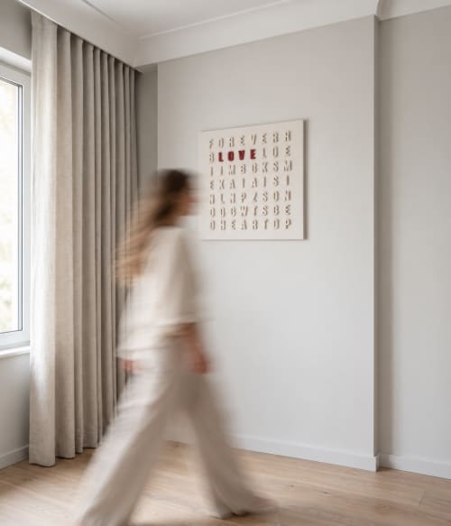 Hidden Words — Custom Word Search Wall Art in Macrame Cord | Wall Sculpture in Wall Hangings by macramestories. Item composed of canvas & fiber compatible with minimalism and contemporary style