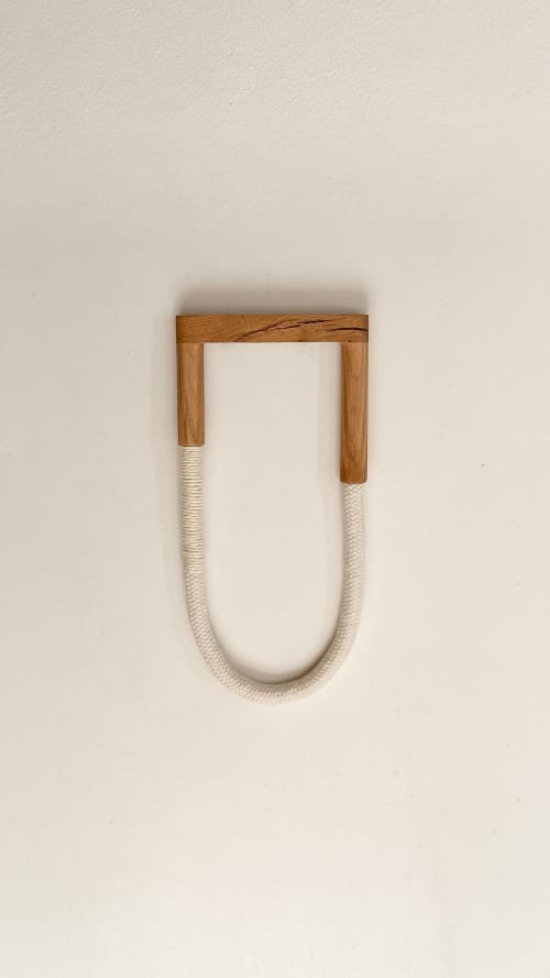 Link 001 | Wall Sculpture in Wall Hangings by Ana Salazar Atelier. Item made of oak wood with cotton works with minimalism & contemporary style