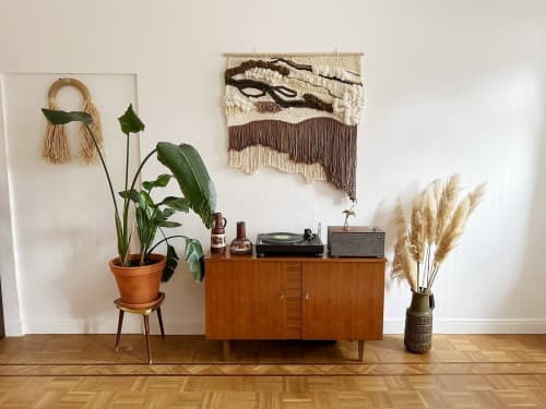 Earthcloud | Tapestry in Wall Hangings by Dörte Bundt. Item made of cotton compatible with boho and mid century modern style