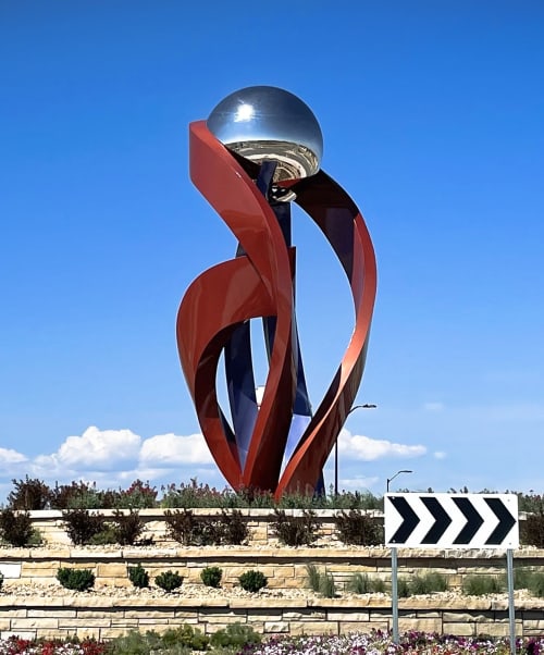 Life Blood | Public Sculptures by Innovative Sculpture Design. Item made of metal works with contemporary & art deco style