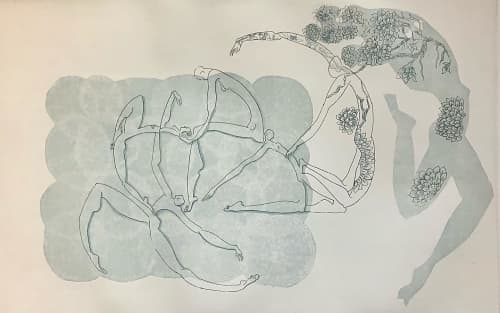 Double Plate Etching | Prints by Kaveri Singh. Item composed of glass