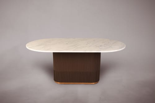 Marble Dining Table. Dining Table. Dining Room Table. Round | Tables by HamamDecor LLC. Item composed of wood & marble compatible with minimalism and contemporary style