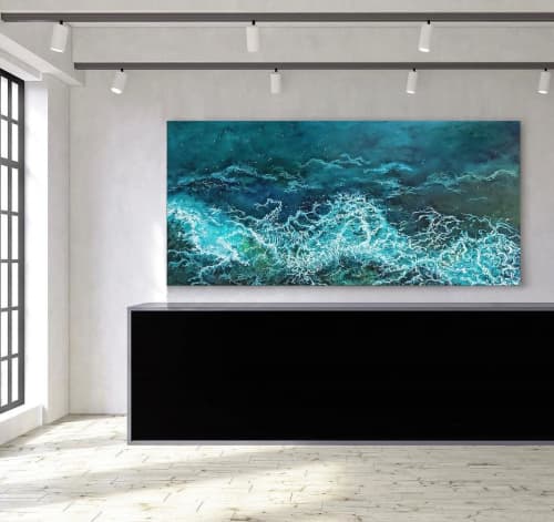 Tales of the Sea | Oil And Acrylic Painting in Paintings by Vanessa Mae. Item made of canvas with synthetic