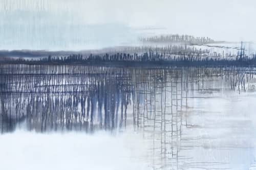 Off the Grid | Oil And Acrylic Painting in Paintings by Marion Wood. Item composed of canvas & synthetic