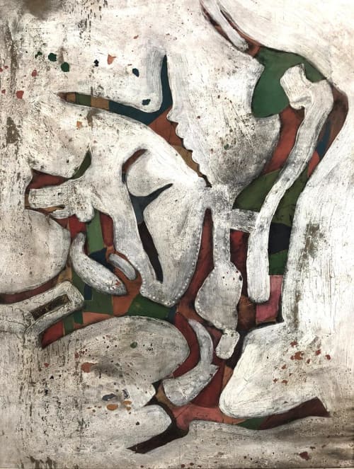 El Torros | Oil And Acrylic Painting in Paintings by Mud Studio, South Africa. Item made of synthetic