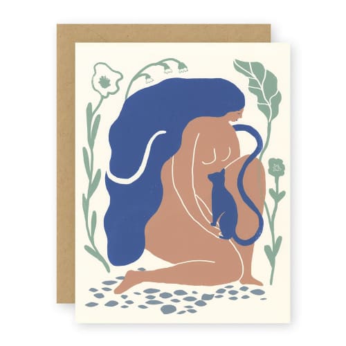 Cat Lady Card | Gift Cards by Elana Gabrielle. Item made of paper