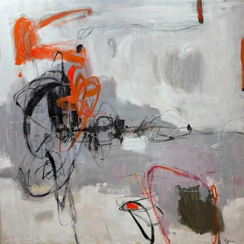 Echoes of Stillness | Oil And Acrylic Painting in Paintings by Anastasiia Krykun. Item composed of wood and canvas in minimalism or contemporary style