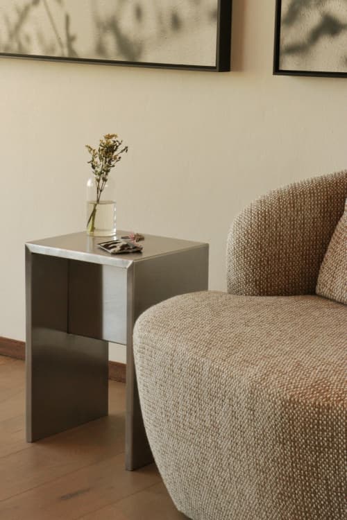Stainless Side Table | Tables by Alust. Item made of steel works with minimalism & industrial style