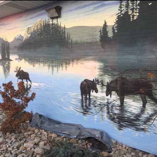 Miamisburg Moose Lodge mural | Murals by Eric Henn | Miamisburg Moose Lodge in Miamisburg. Item made of synthetic